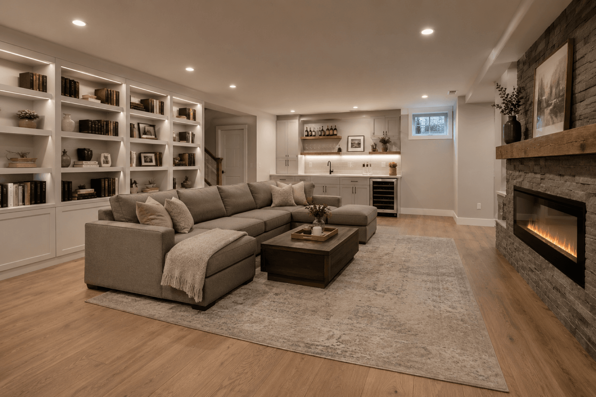 Finished Basement Retreat